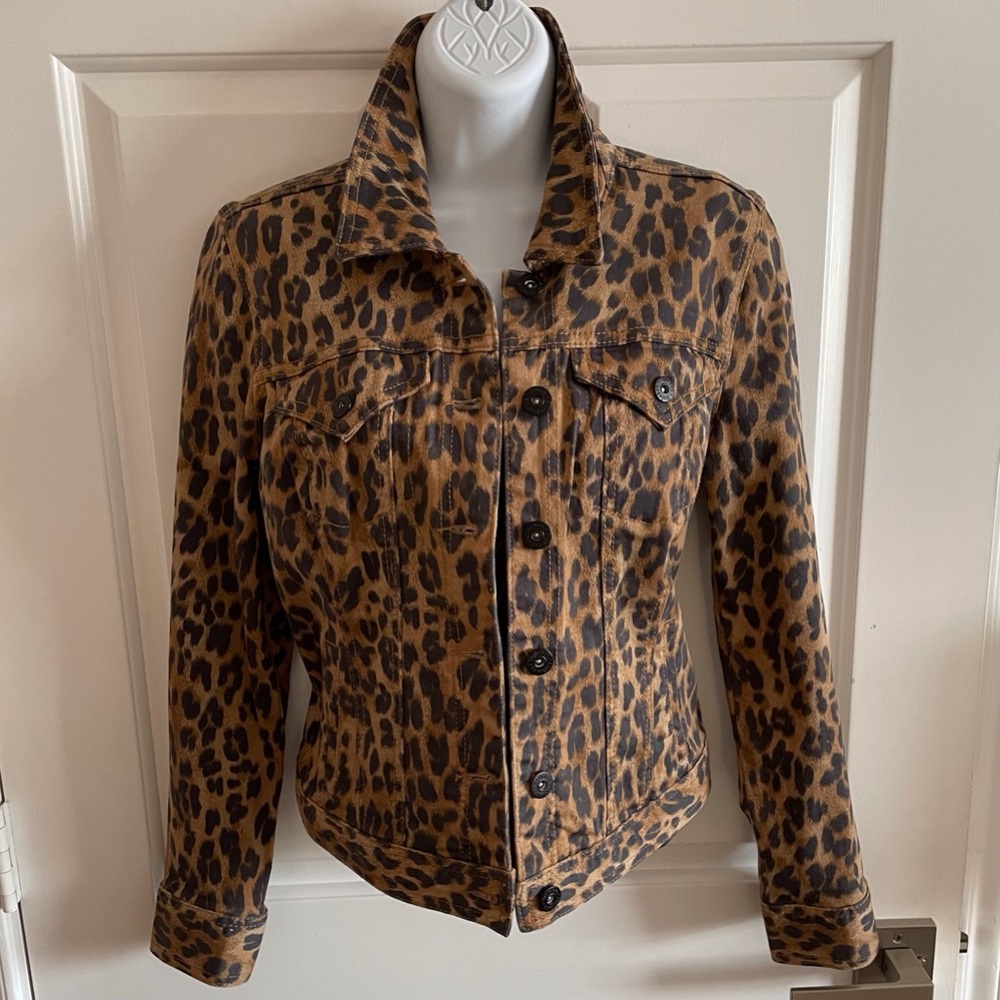Black & Tan Leopard Print 🐆 Denim Jacket - Picture 10 of 10